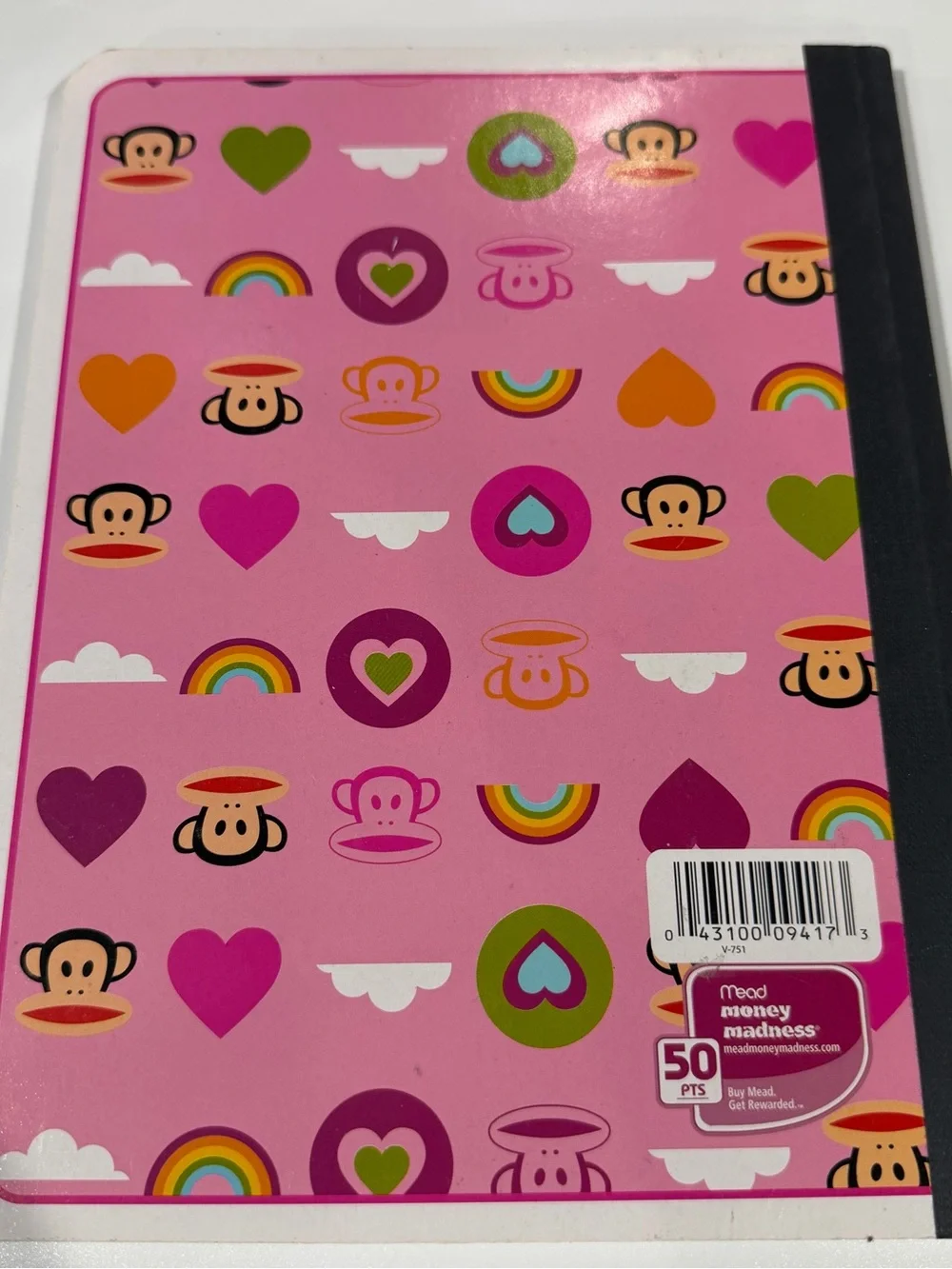 Y2K Vintage Paul Frank Lot of Binder, Composition Notebook & Tin School Set